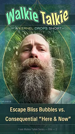 Escape Bliss Bubbles vs. Consequential “Here & Now”